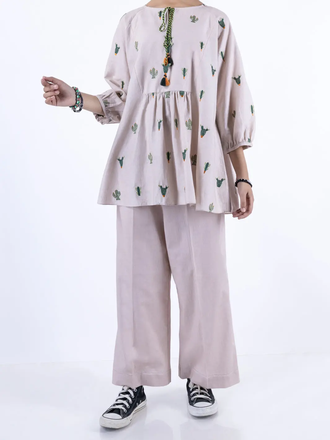 Beige Cambric Kurti - Alt-Lk-1096 1