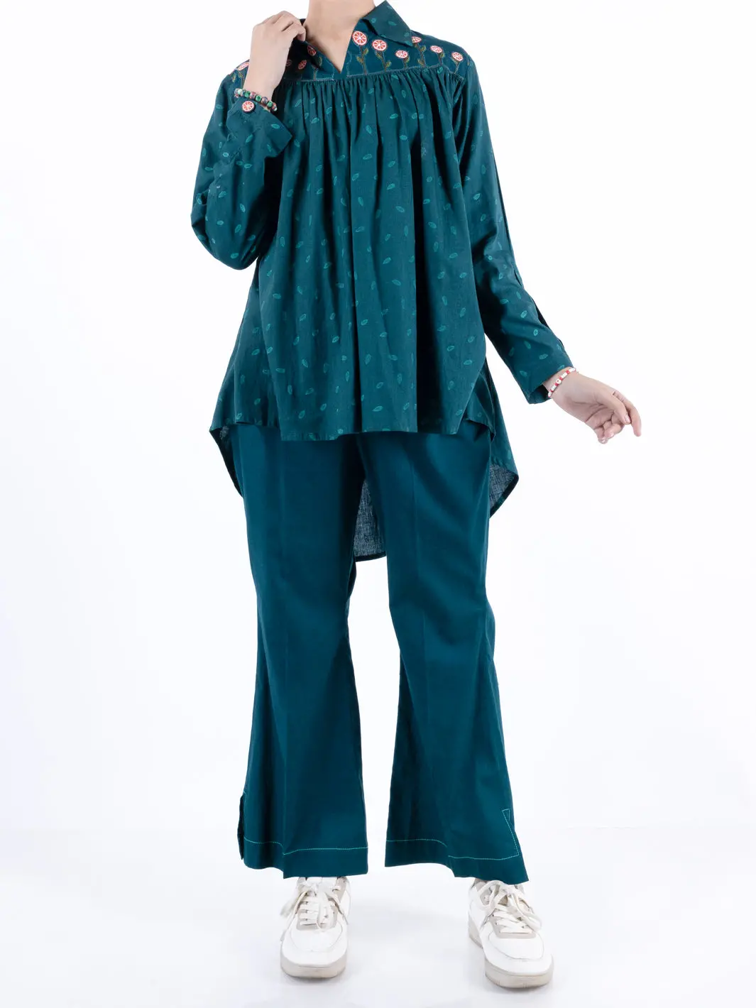 Dark Green Cambric Kurti - Alt-Lk-1097 1