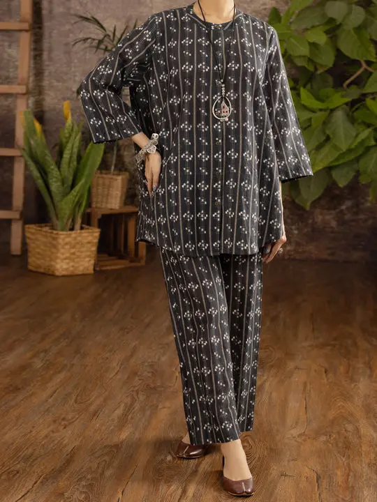 Black Linen 2Pc Stitched - Alcr-2Ps-Lks-1103 1