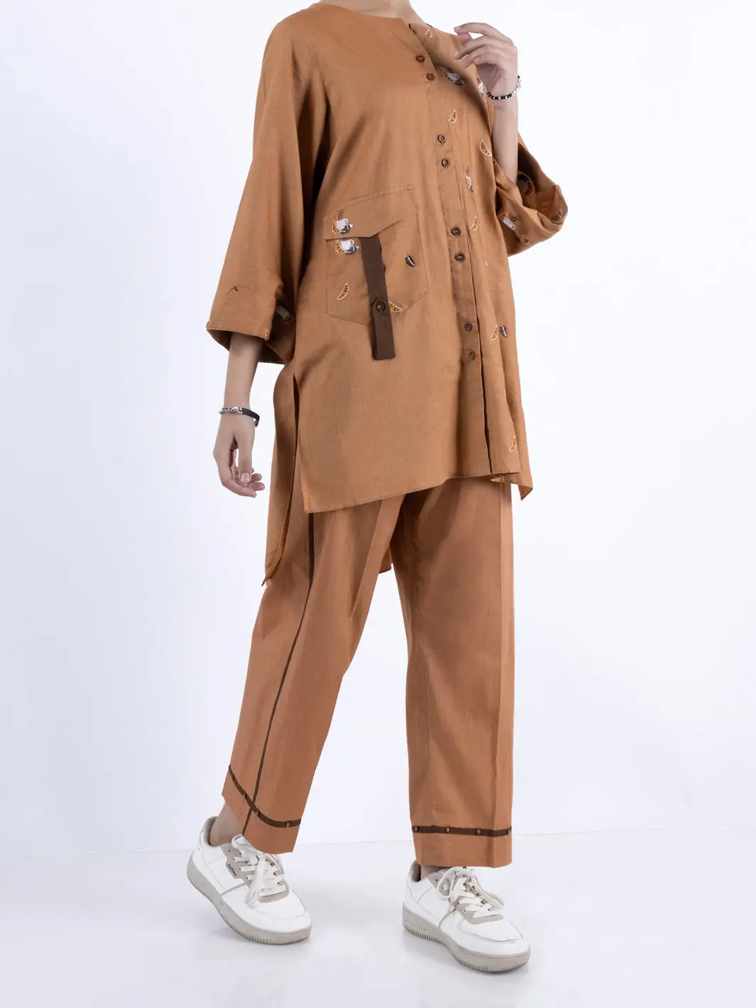 Khaki Cambric Kurti - Alt-Lk-1099 1