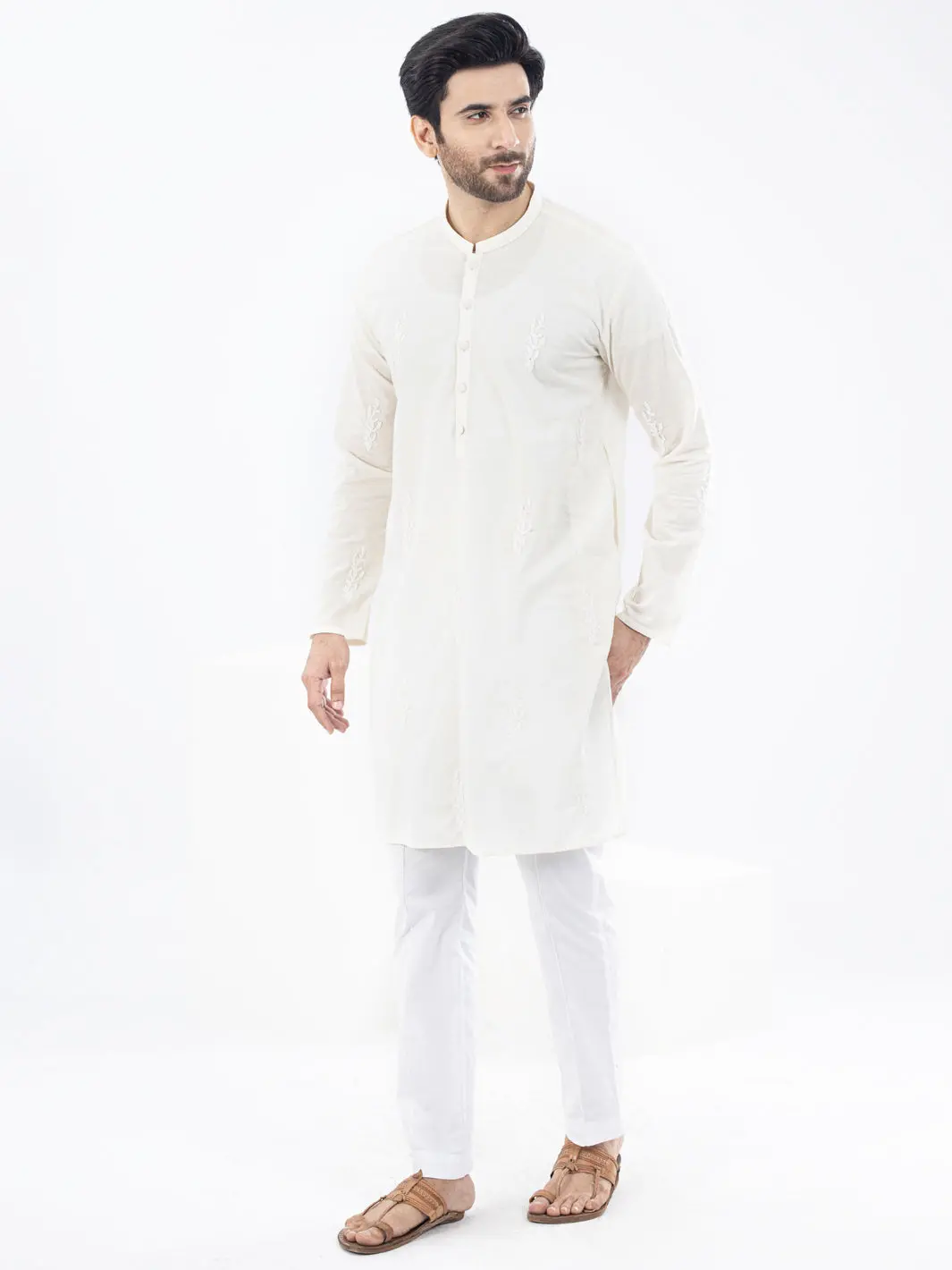 Off White Kurta - Al-K-1103E 1