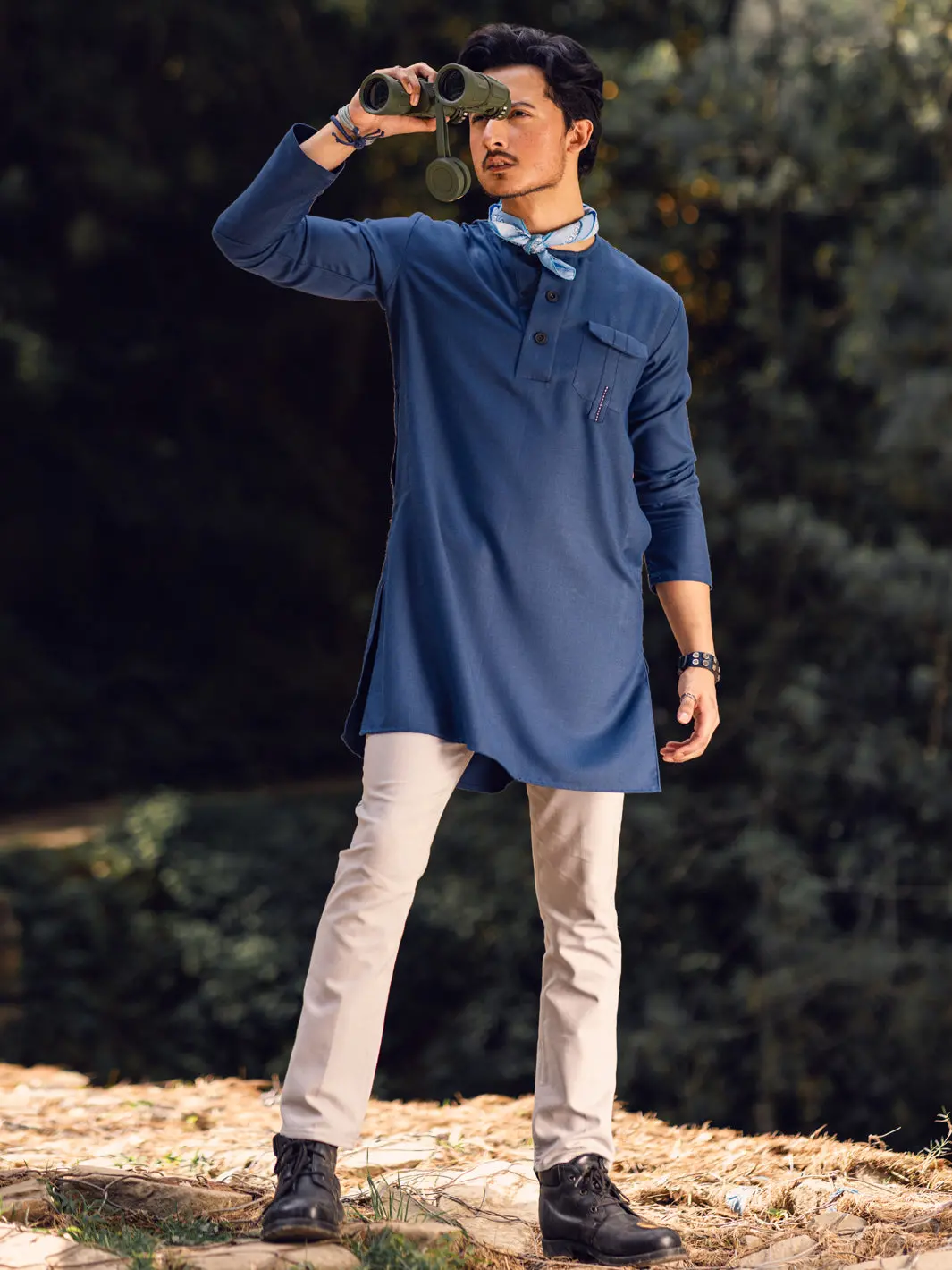 Blue Kurta - Al-K-1110B 1