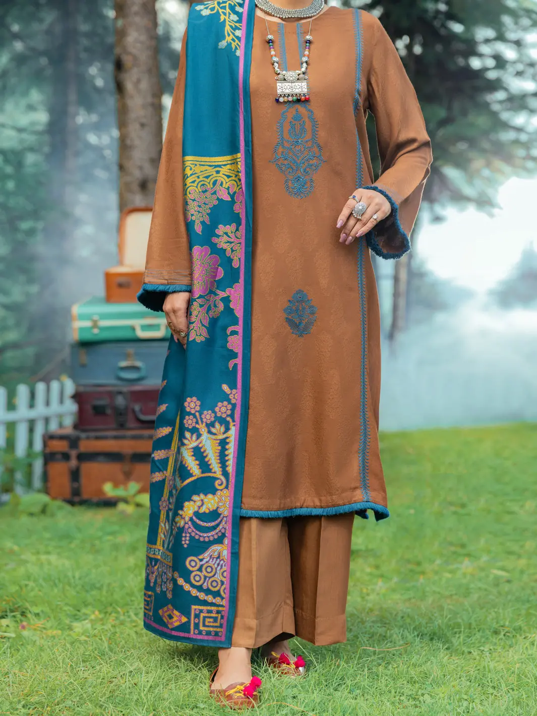 Brown 3Pc Unstitched - Awp-3Ps-536 1