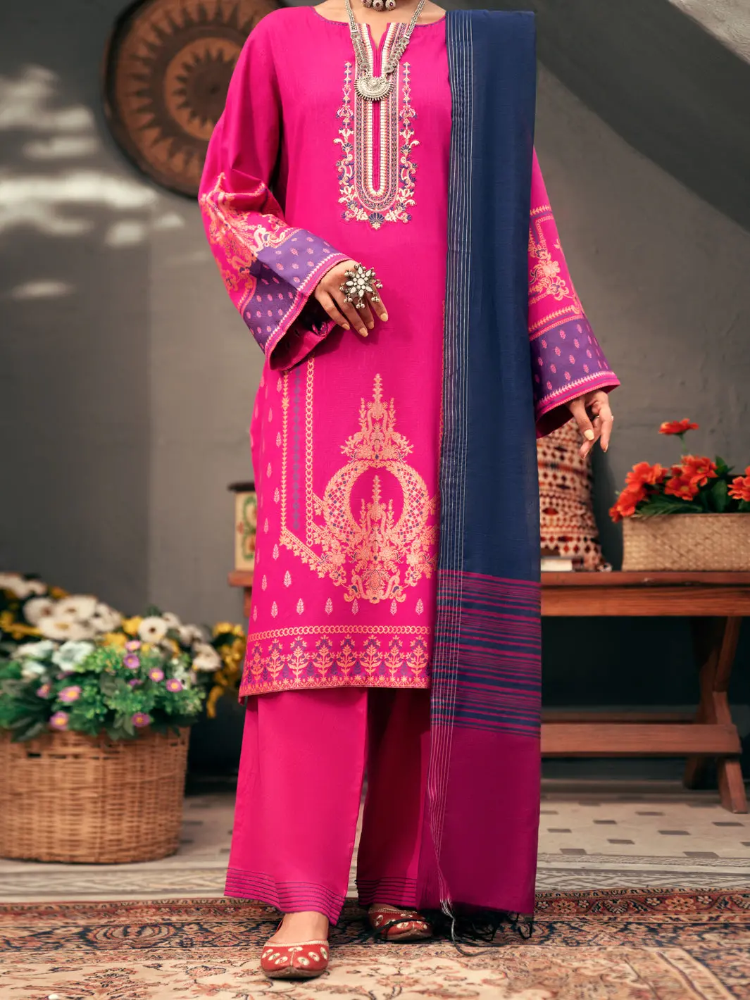 Pink 3Pc Unstitched - Awp-3Ps-560 1