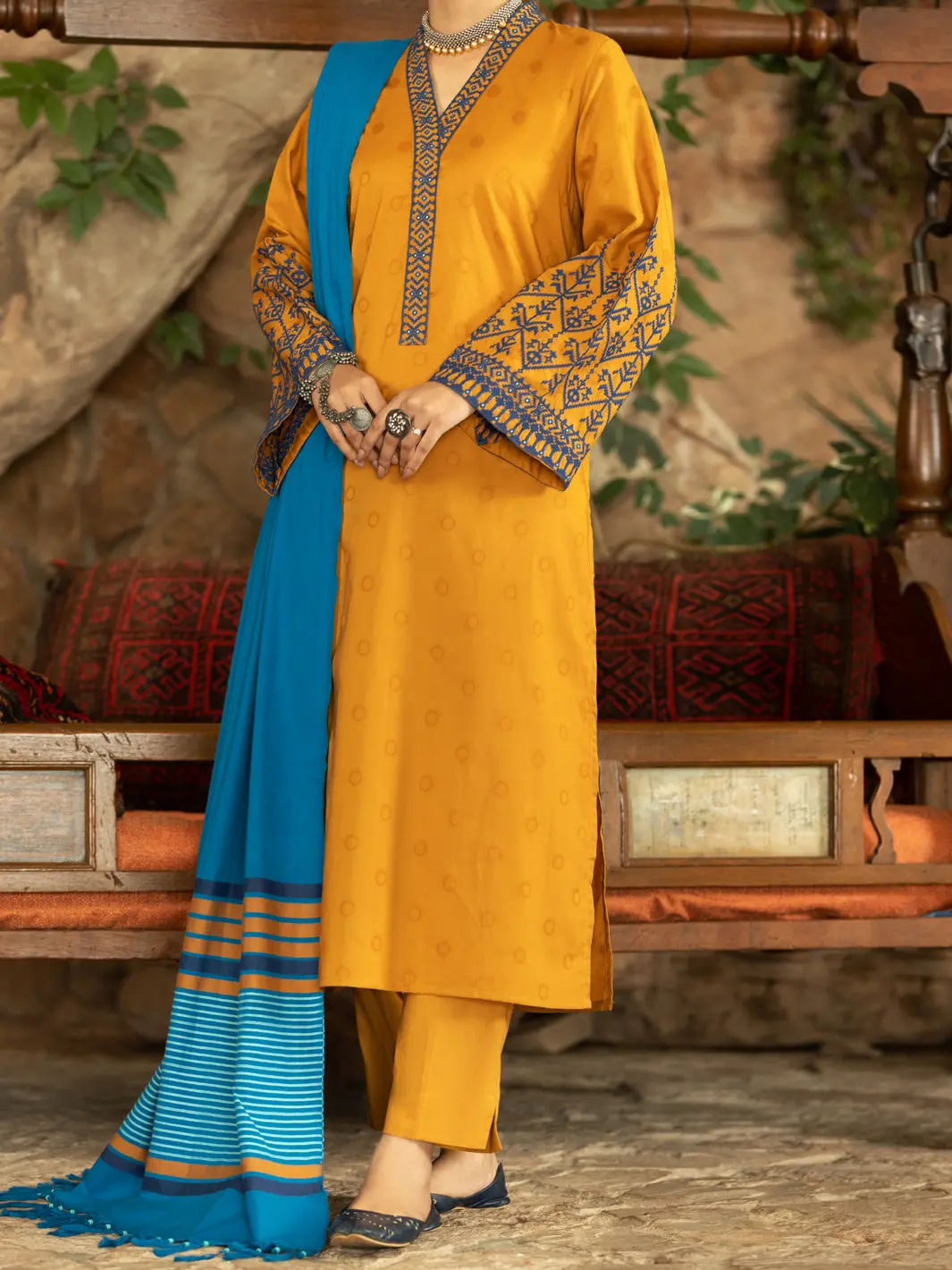 Mustard 3Pc Unstitched - Awp-3Ps-568 1