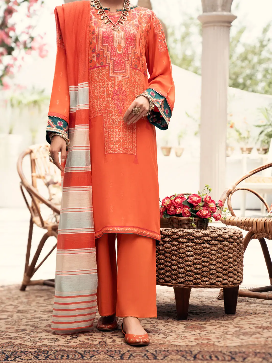 Orange 3Pc Stitched - Awp-3Ps-559 1