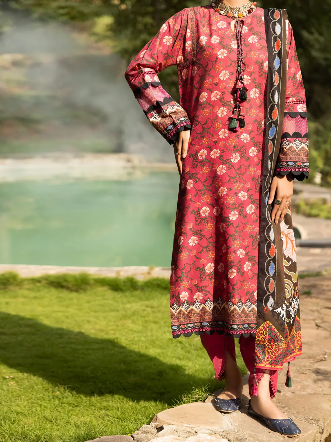 Fuchsia 2Pc Unstitched - Awp-2Ps-587 1