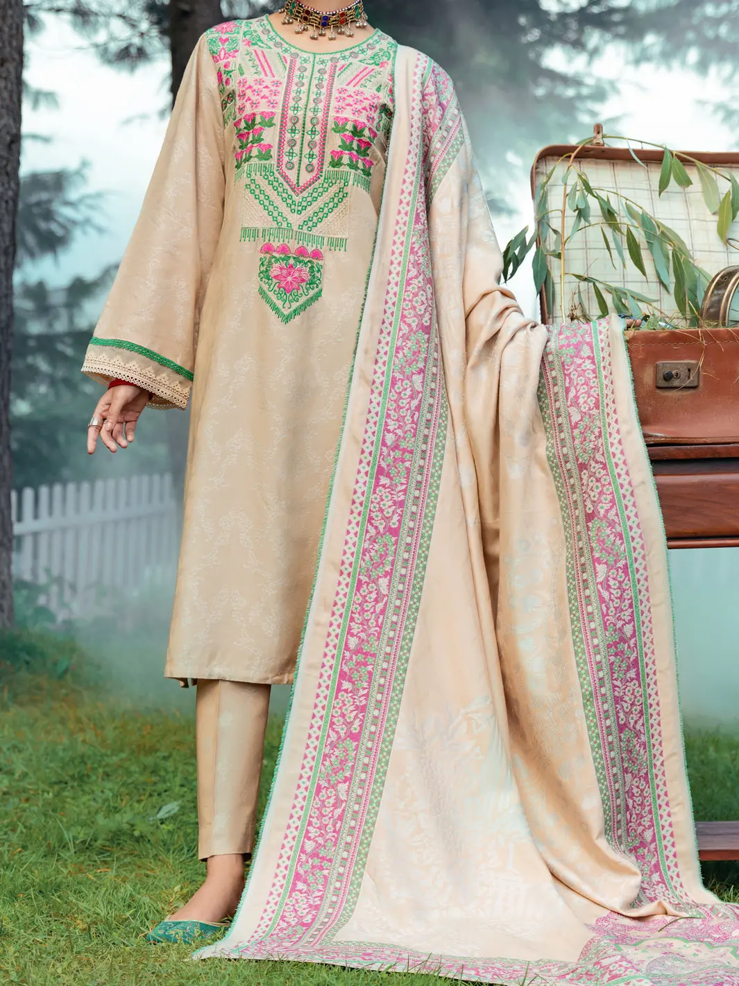 Cream 3Pc Unstitched - Awp-3Ps-538 1