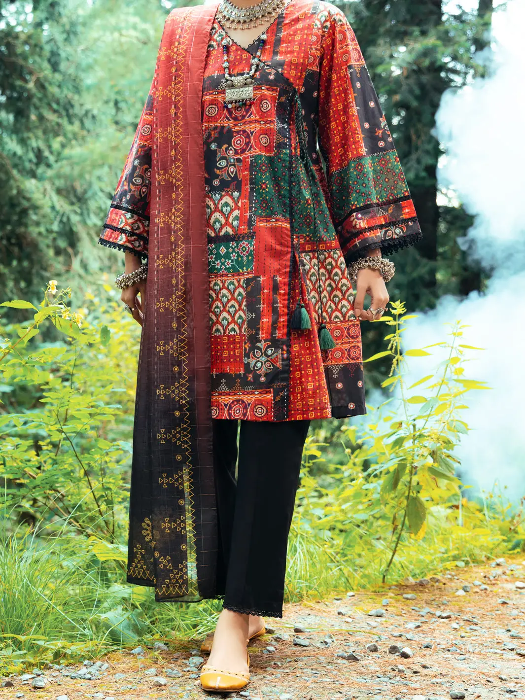 Red 3Pc Unstitched - Awp-3Ps-547 1