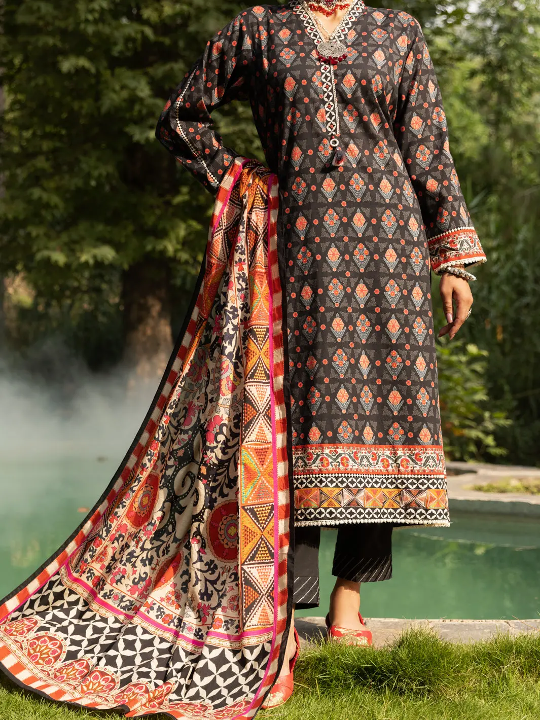 Charcoal 2Pc Unstitched - Awp-2Ps-585 1