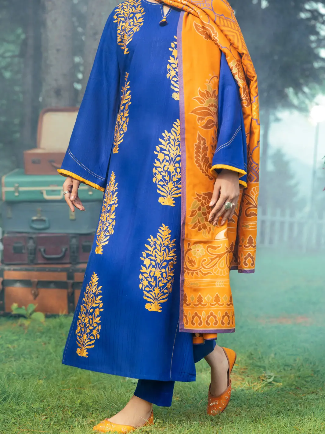 Blue 3Pc Unstitched - Awp-3Ps-534 1
