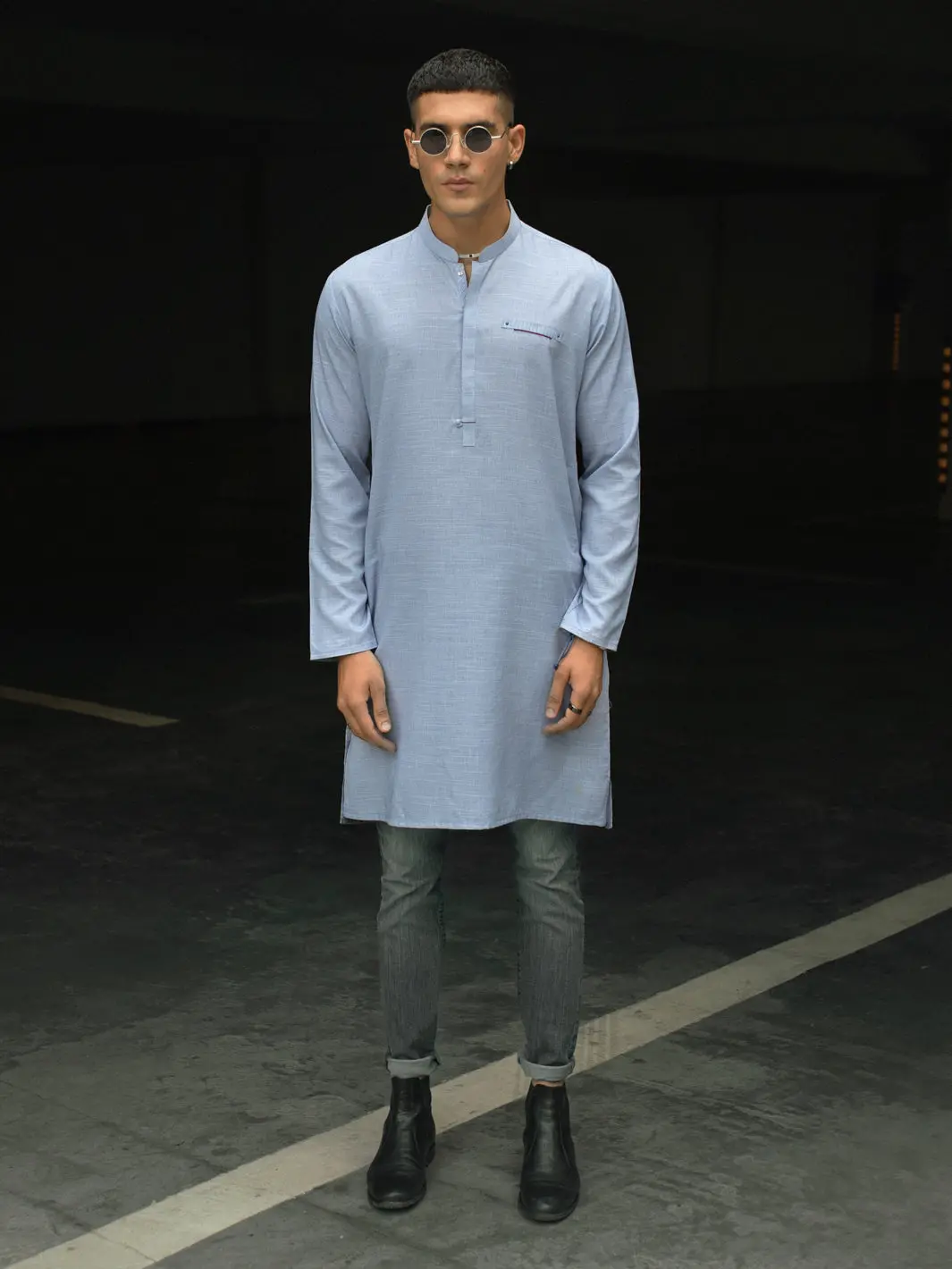 Light Blue Kurta - Al-K-1113B 1