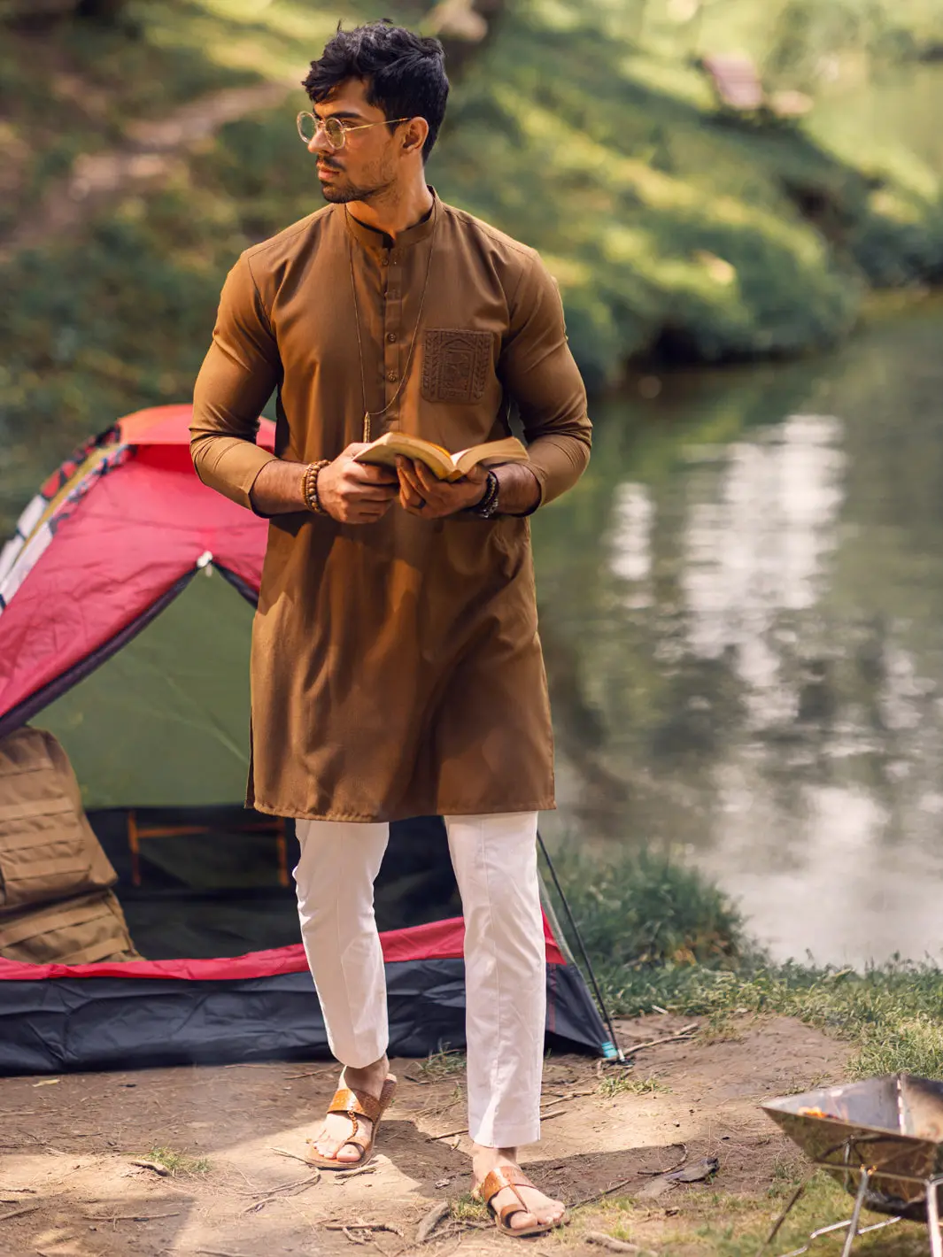 Brown Kurta - Al-K-1114B 1