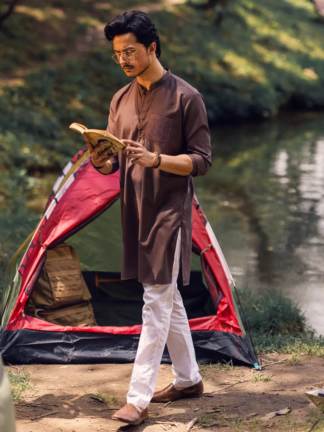 Brown Kurta - Al-K-1114C 1