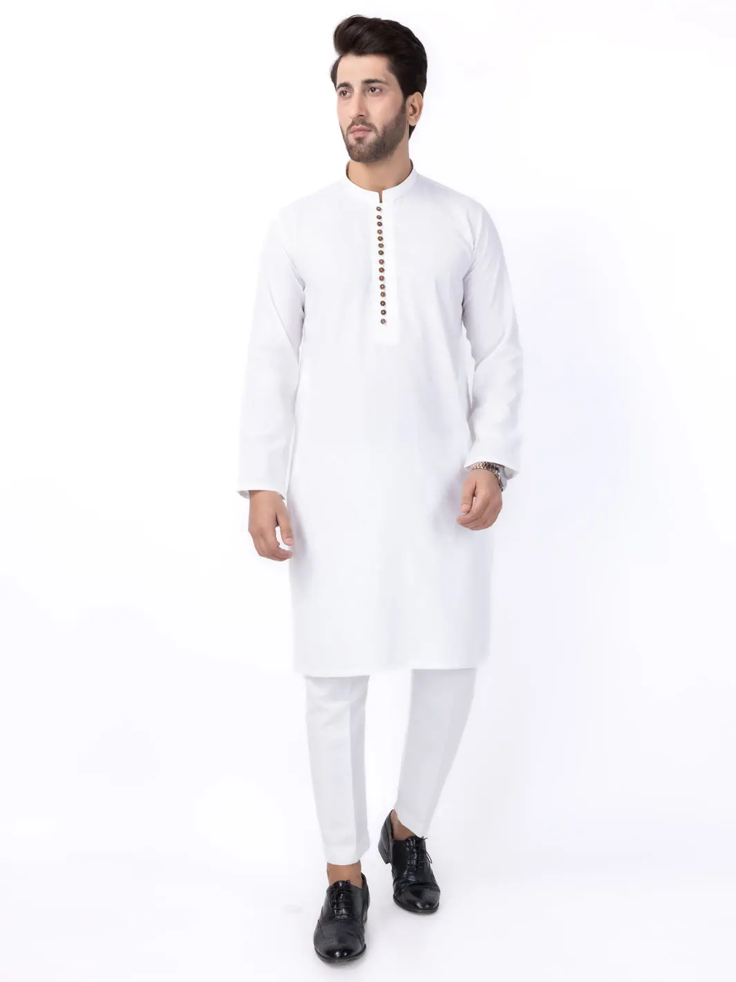 White Blended Kurta - Al-K-1121A 1