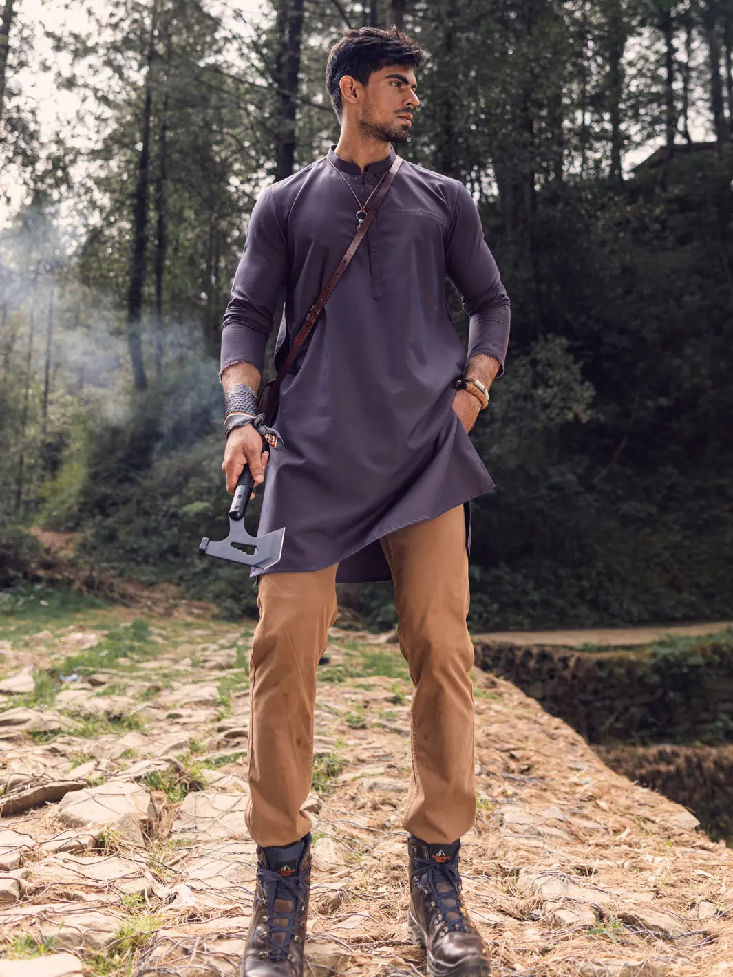 Purple Kurta - Al-K-1122 1