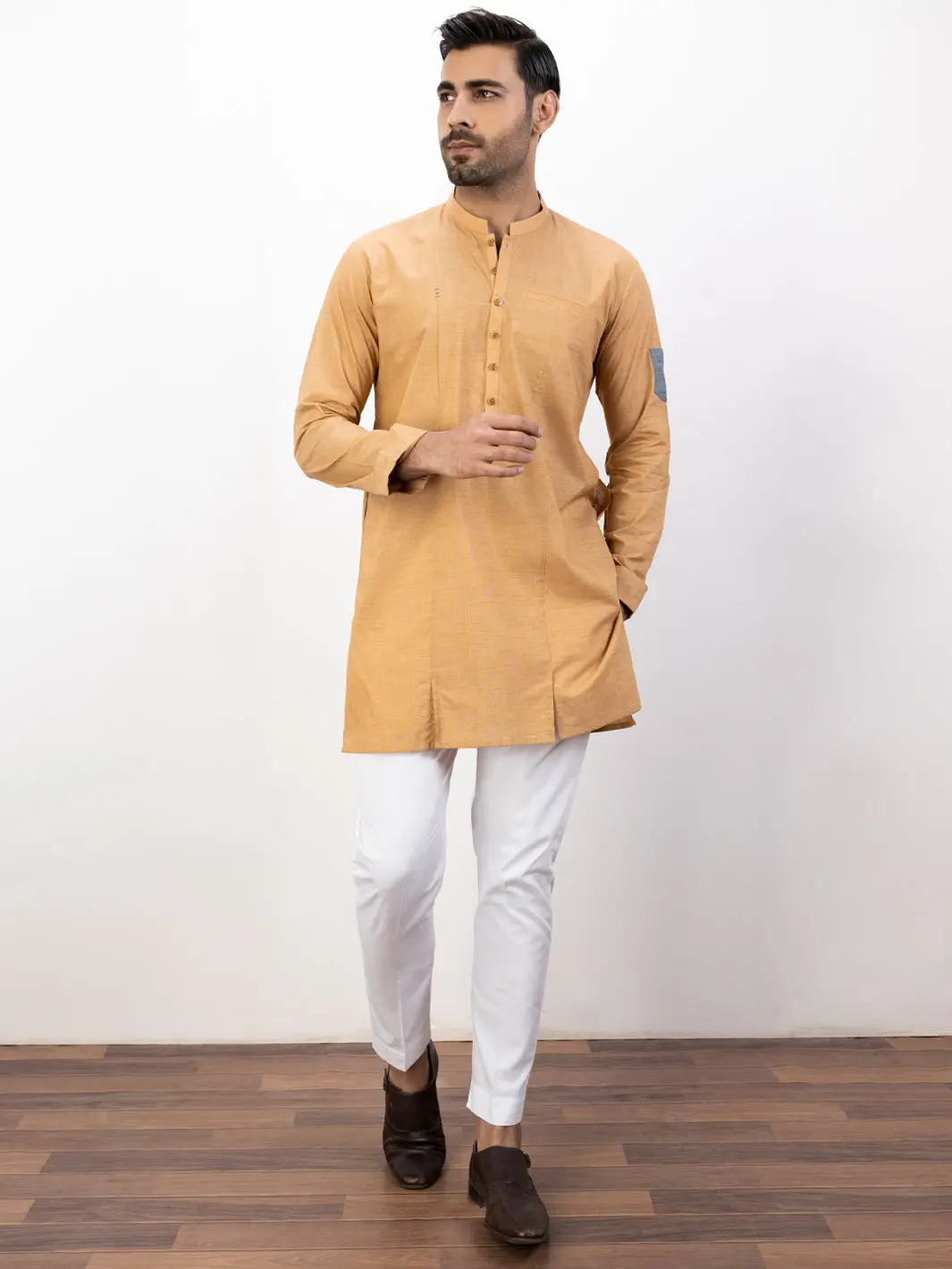 Light Orange Kurta - Al-K-1123 1