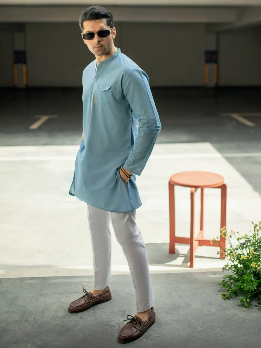 Blue Kurta - Al-K-1125 1