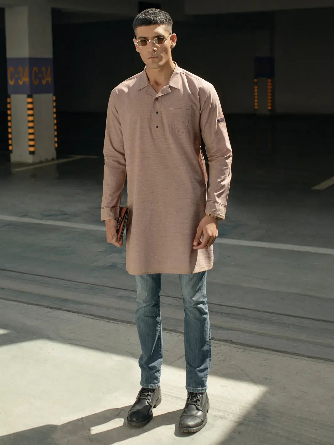 Brown Kurta - Al-K-1127 1