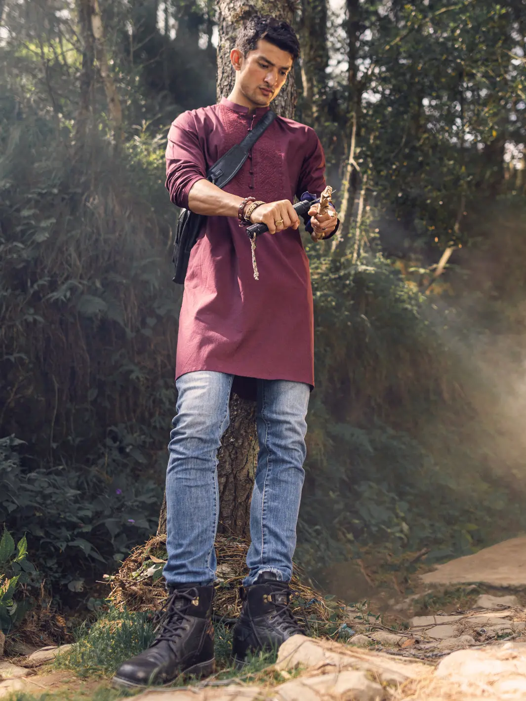 Maroon Kurta - Al-K-1135C 1