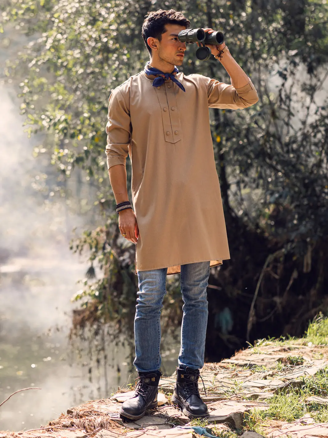 Sand Brown Kurta - Al-K-1143B 1