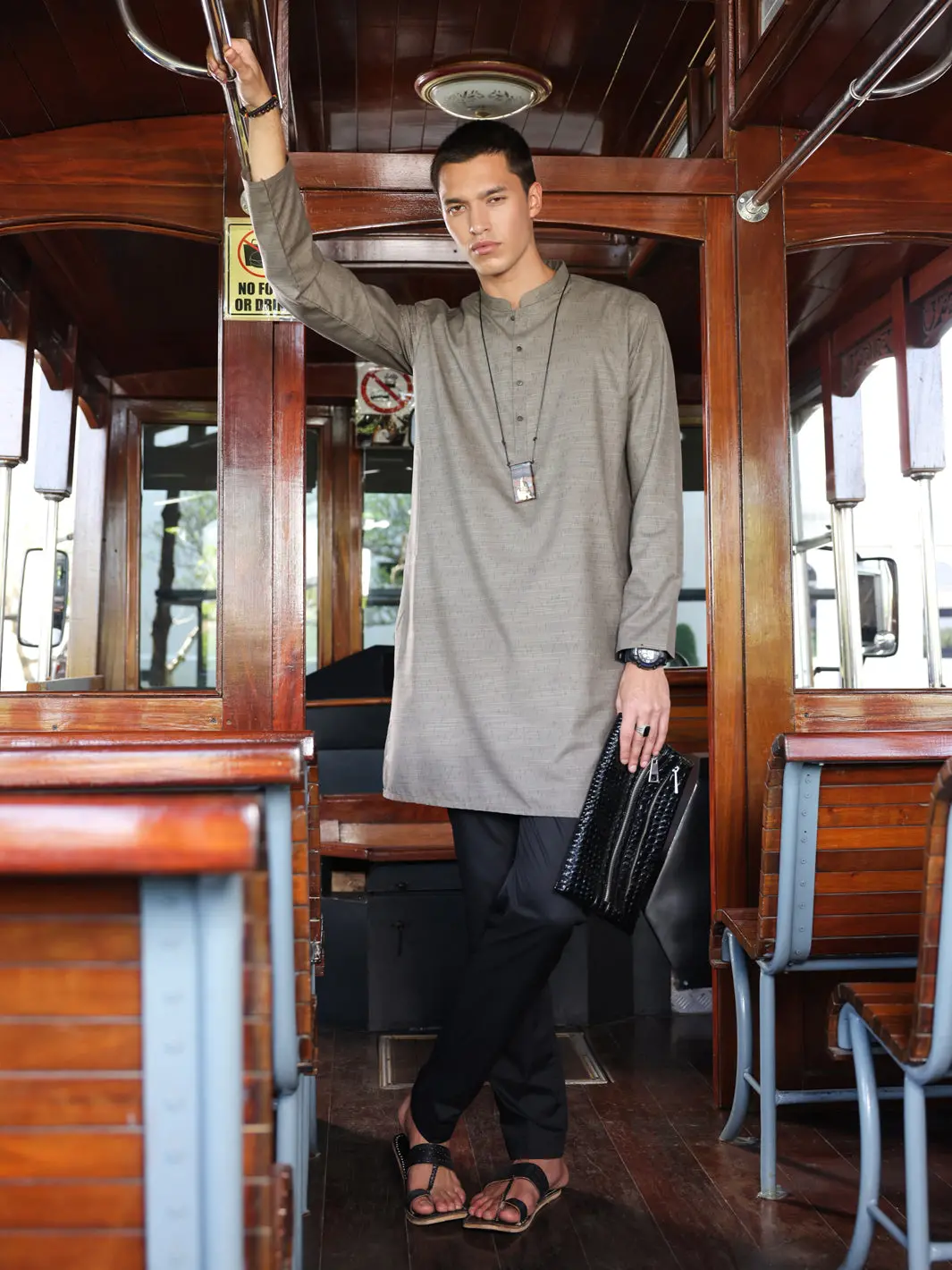 Brown Blended Kurta - Al-K-1150 1
