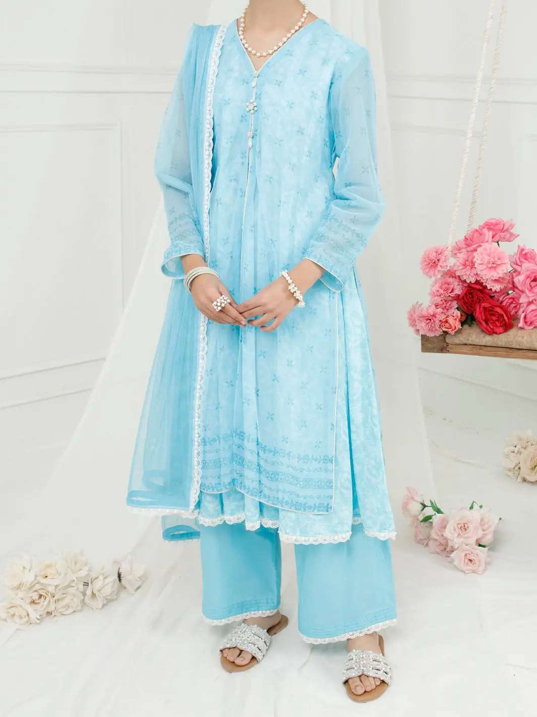 Ferozi Poly Net 3Pc Stitched - Alt-3Ps-Ls-1153 1
