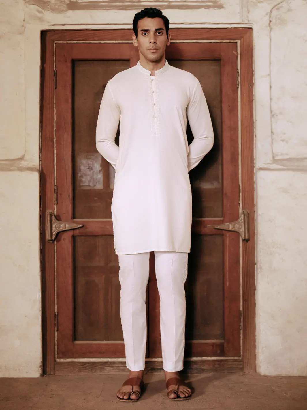 Off White Blended Kurta - Al-K-1157A 1