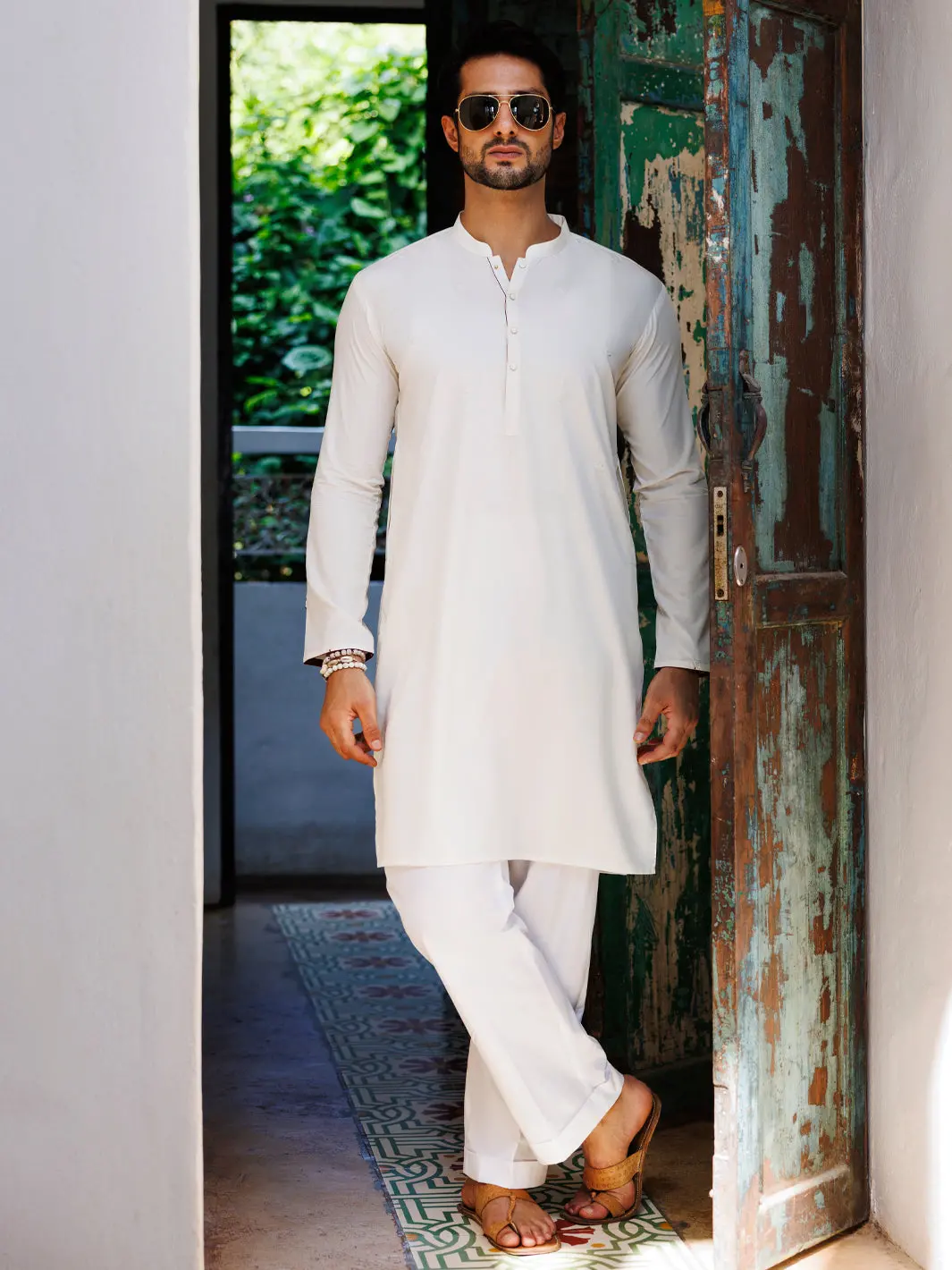 Off White Blended Kurta - Al-K-1168A 1