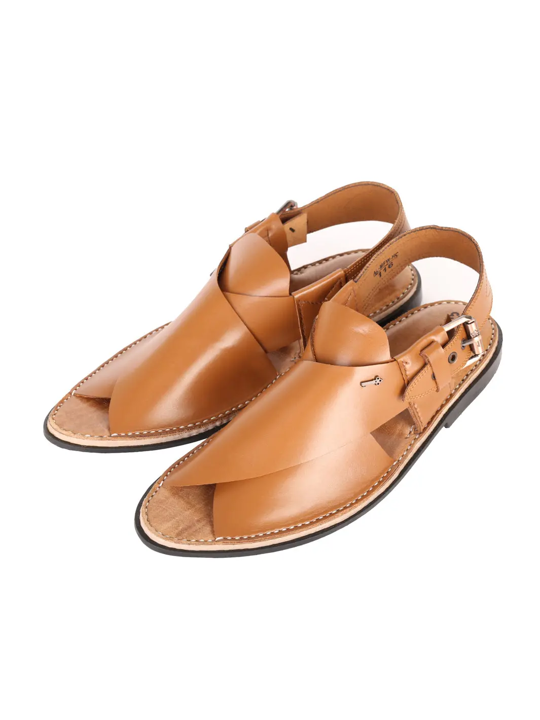 Tan Leather Peshawari Chappal - Al-Mfw-Hc-116 1