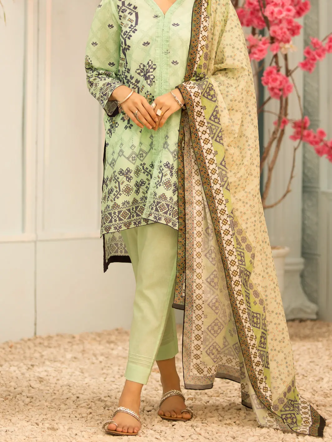 Aqua Lawn 2Pc Unstitched - Alp-2Ps-1199 1