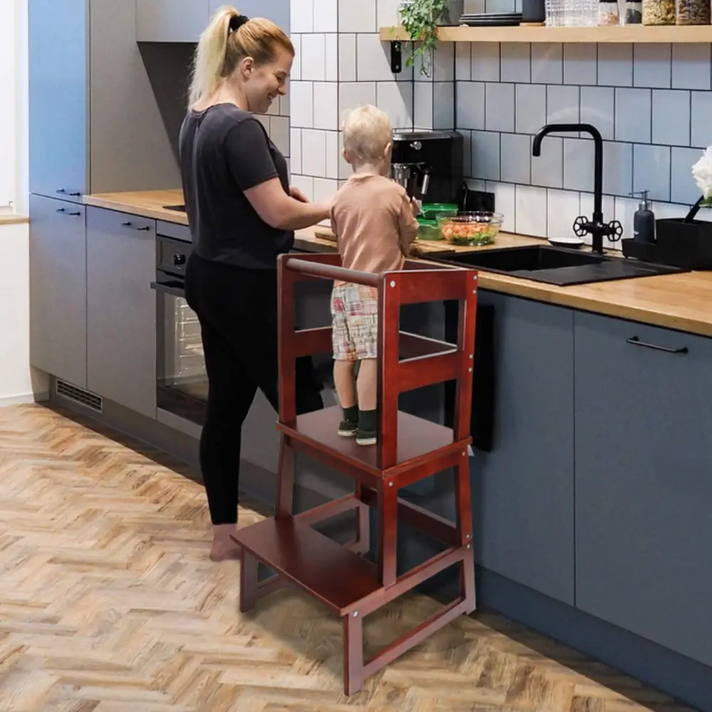 Heavy Duty Kids Kitchen Learning Helper Step Stool Tower 1