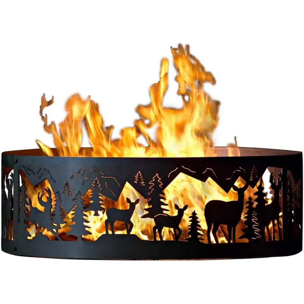 Large Steel Fire Pit Liner Ring Insert 36" 1