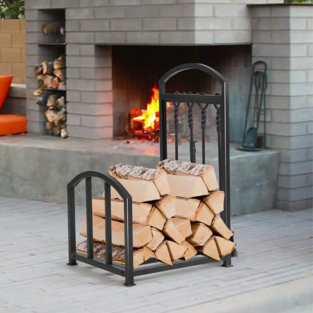 Premium Heavy Duty Firewood Log Holder Rack 27.5In 1