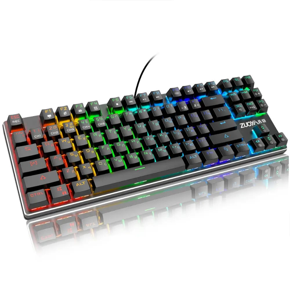 Rainbow Rgb Mechanical Gaming Keyboard For Pc 1
