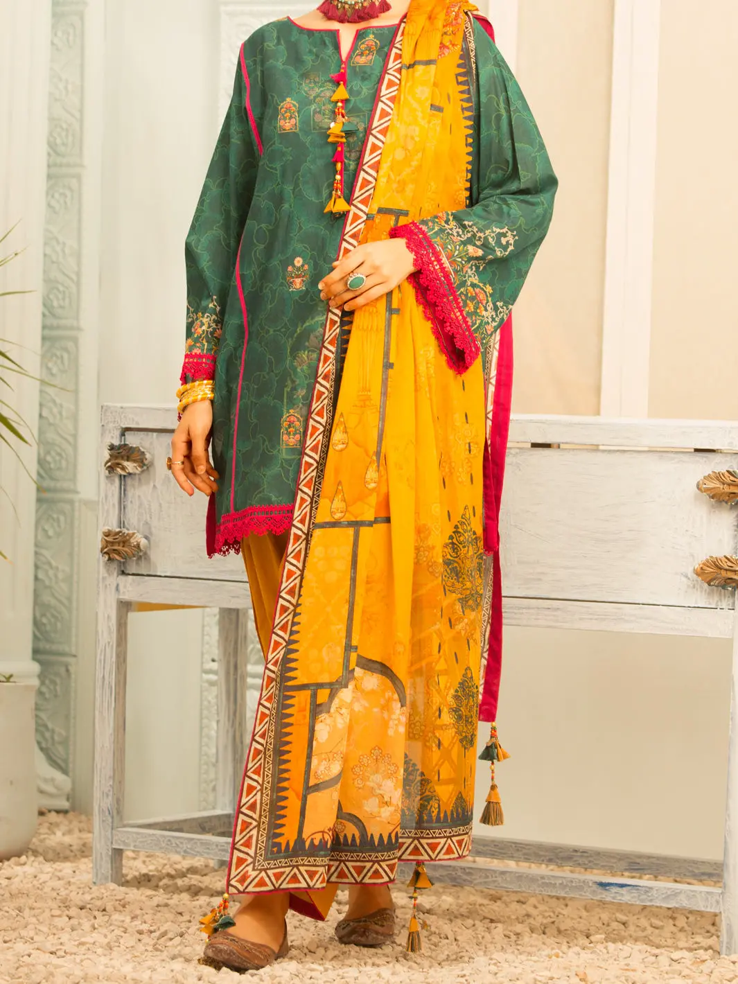 Teal Lawn 2Pc Unstitched - Alp-2Ps-1201 1