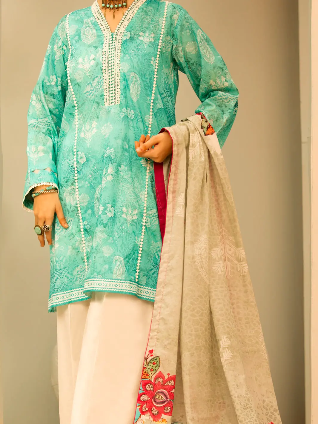 Aqua Lawn 2Pc Unstitched - Alp-2Ps-1203 1