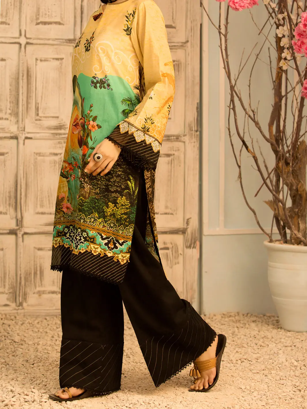 Beige Lawn 2Pc Unstitched - Alp-2Ps-1205 1