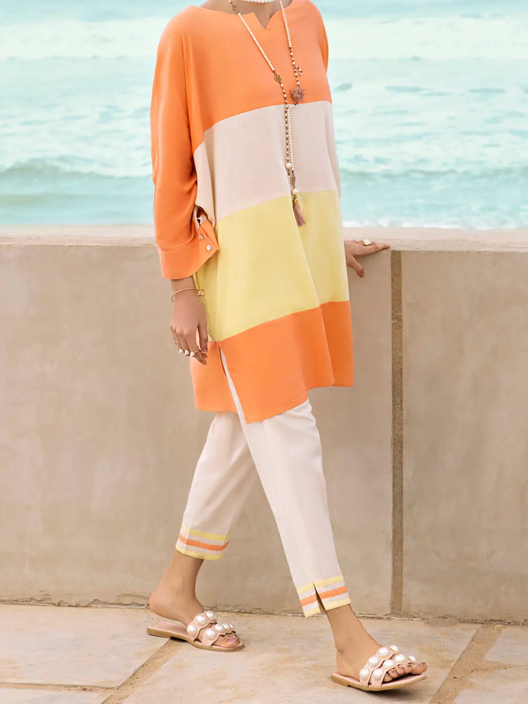 Peach Twill 2Pc Stitched - Alp-2Ps-Lks-1220 1