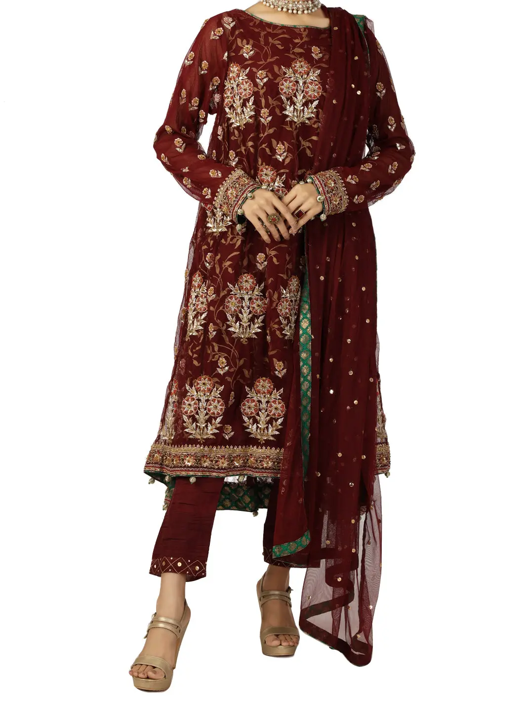Red 3 Piece Formal Suit - Ls-228 1