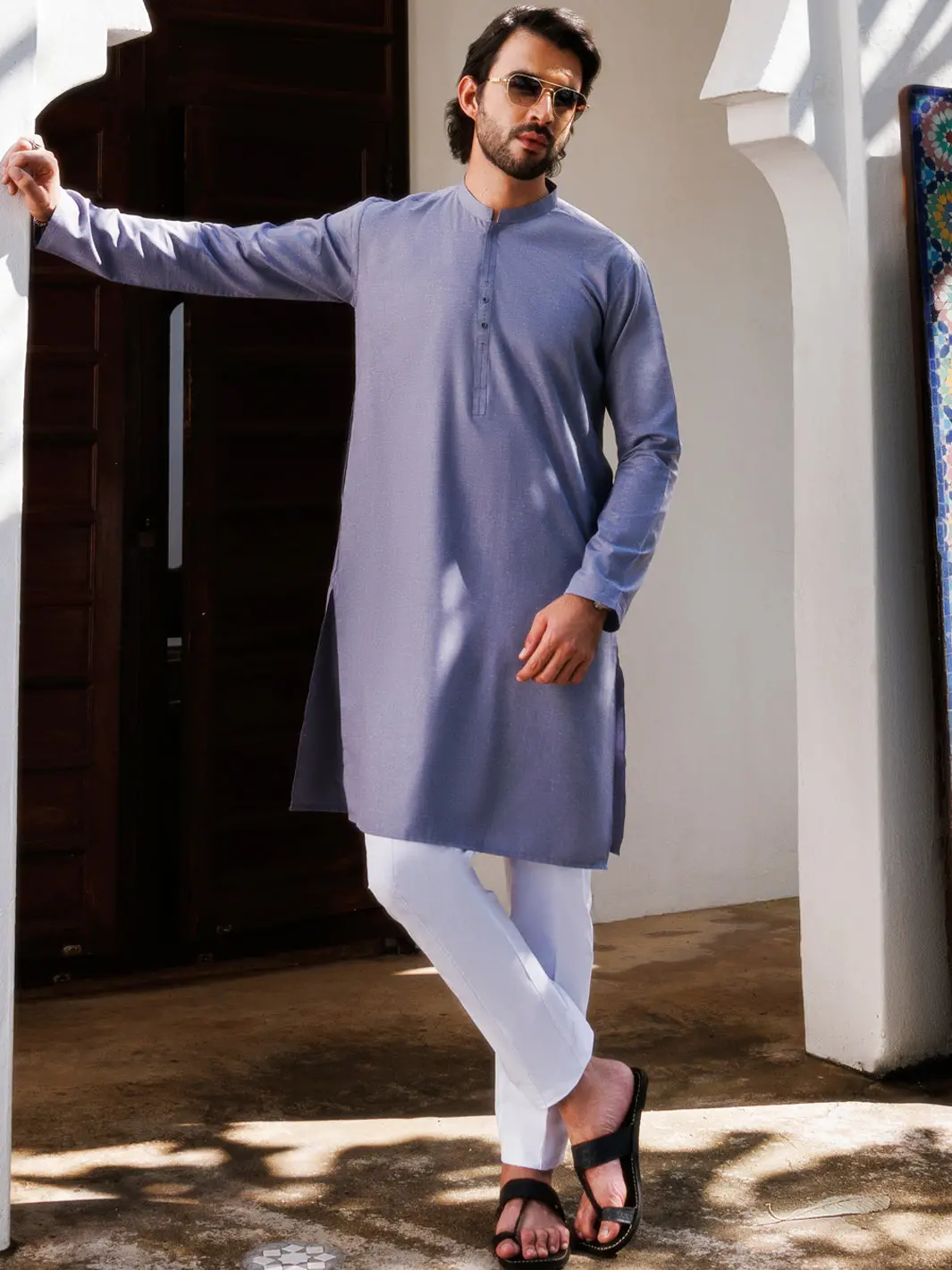 Light Purple Blended Kurta - Al-K-1240 1