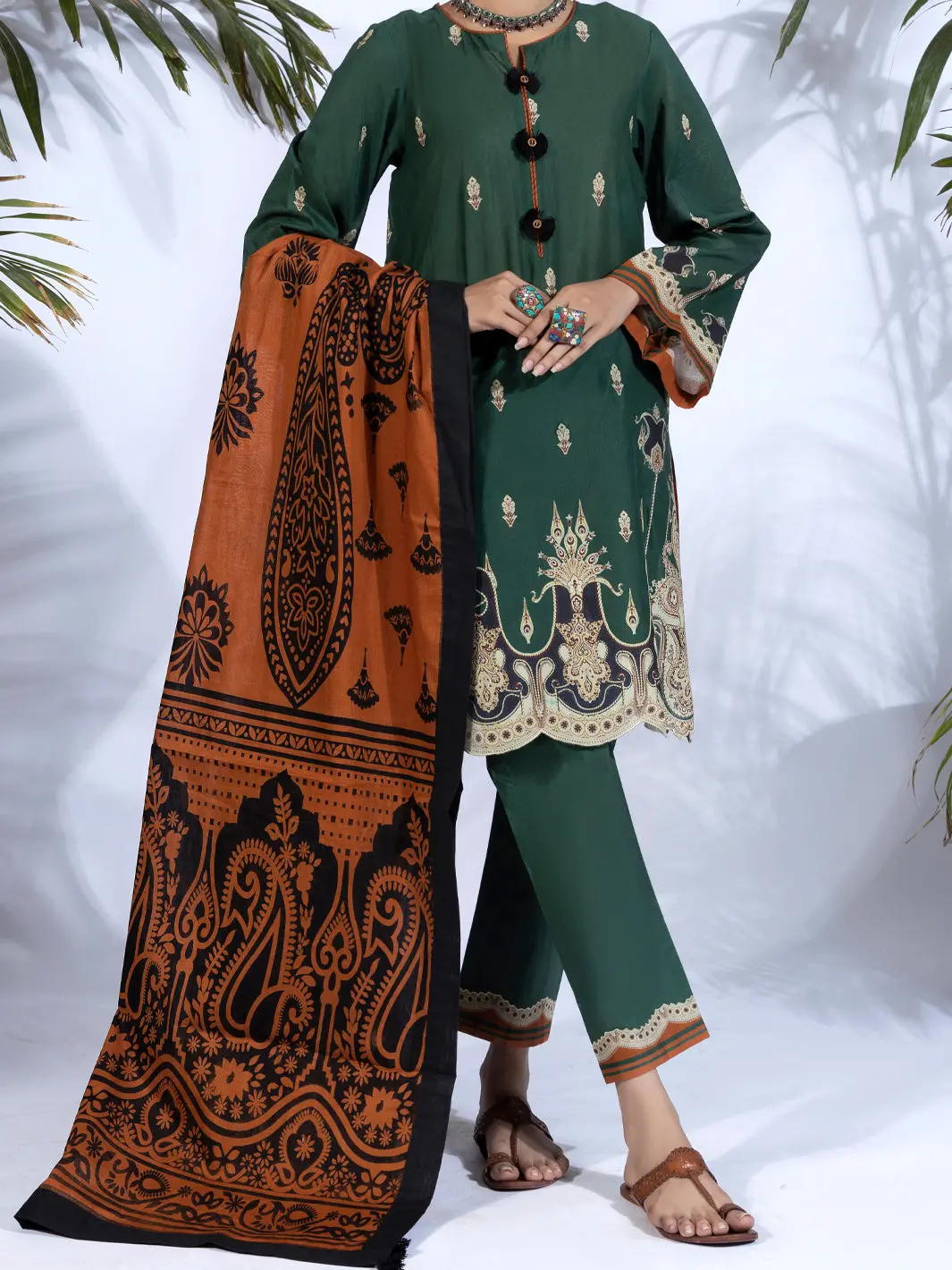 Green Lawn 3Pc Unstitched - Alp-3Ps-1244 1