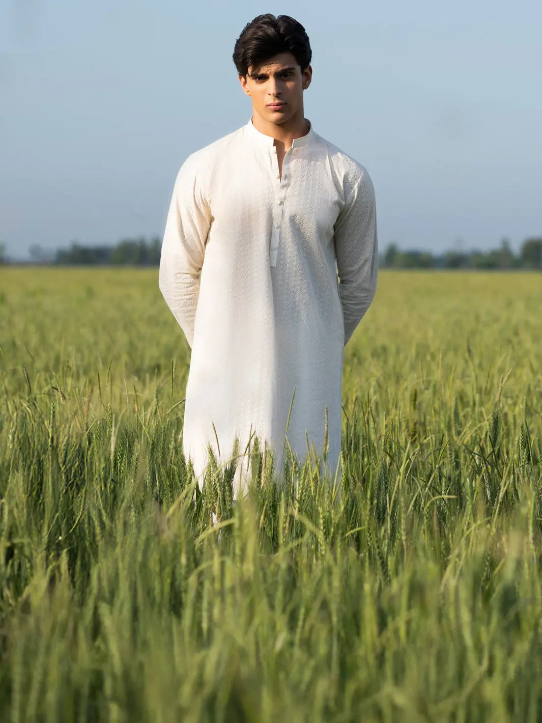 Cream Cotton Kurta - Al-K-1255A 1