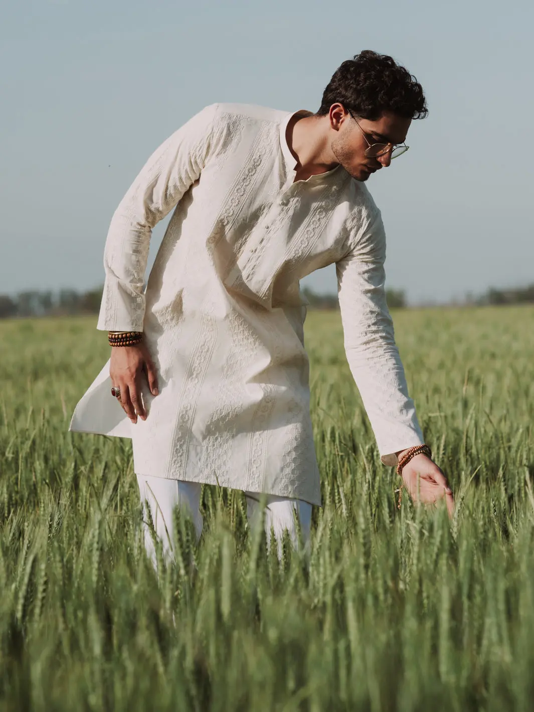 Cream Cotton Kurta - Al-K-1255C 1