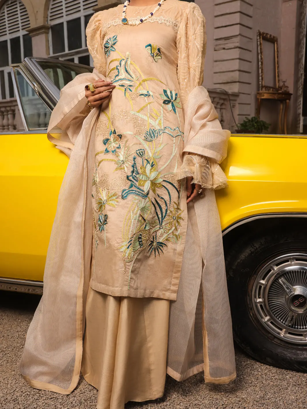 Beige Modal 3Pc Stitched - Alp-3Ps-1289 1
