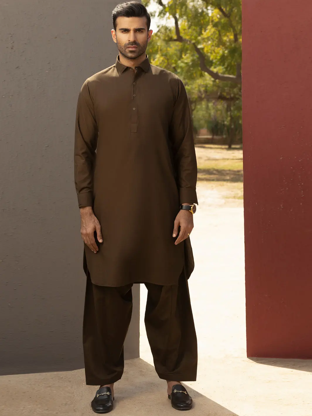 Brown Kameez Shalwar - Alwa-Ks-288 1