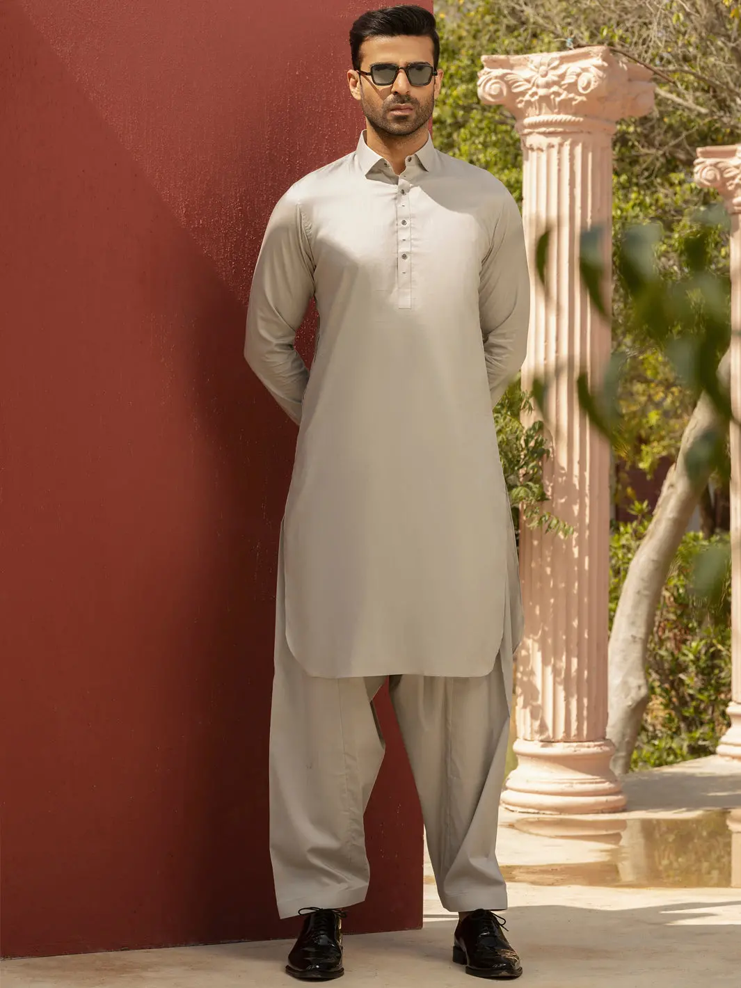 Grey Kameez Shalwar - Alwa-Ks-290 1