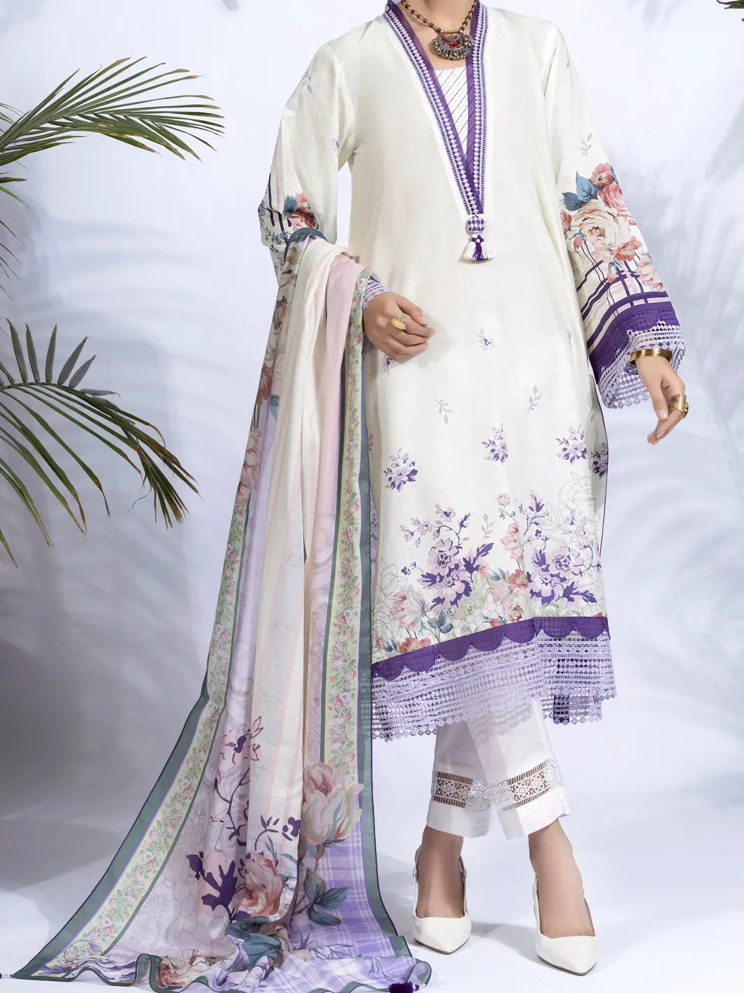 Ivory Lawn 2Pc Unstitched - Alp-2Ps-1319 1