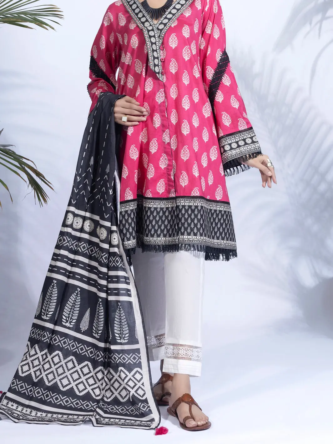 Fuchsia Lawn 2Pc Unstitched - Alp-2Ps-1320 1