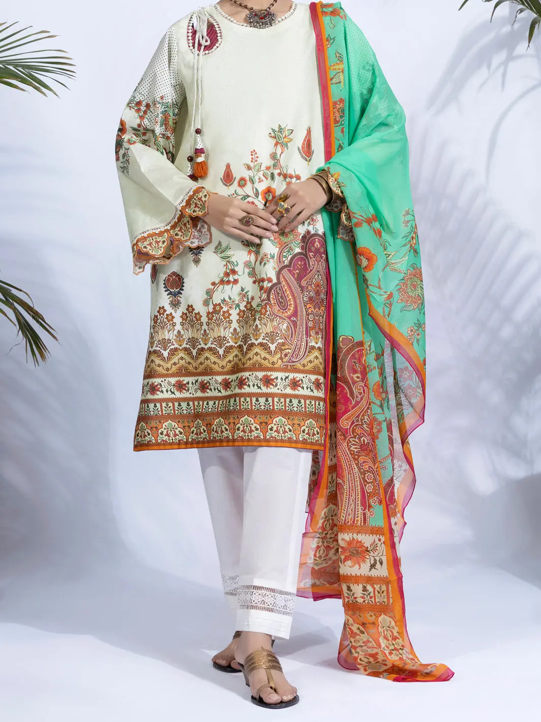 Ivory Lawn 2Pc Unstitched - Alp-2Ps-1325 1